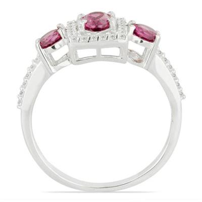 BUY 925 STERLING SILVER NATURAL RHODOLITE GEMSTONE RING