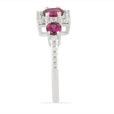 BUY 925 STERLING SILVER NATURAL RHODOLITE GEMSTONE RING