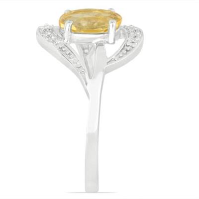 BUY NATURAL CITRINE GEMSTONE CLASSIC RING IN 925 SILVER