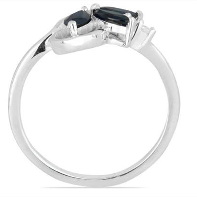 BUY NATURAL BLUE SAPPHIRE GEMSTONE RING IN 925 SILVER