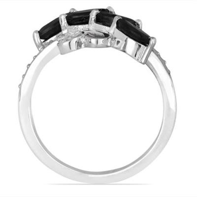 BUY REAL BLUE SAPPHIRE MULTI GEMSTONE RING IN 925 SILVER