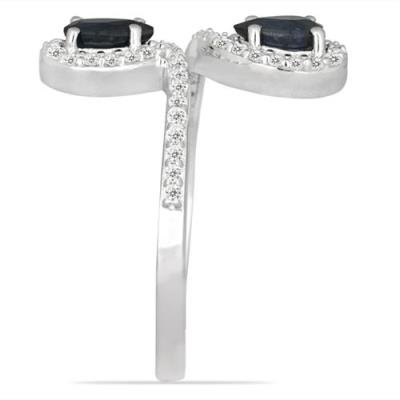 BUY 925 SILVER NATURAL BLUE SAPPHIRE GEMSTONE STYLISH RING