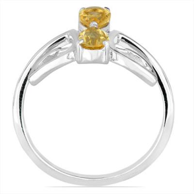 BUY NATURAL CITRINE GEMSTONE STYLISH RING IN 925 SILVER