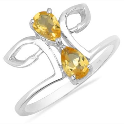 BUY NATURAL CITRINE GEMSTONE STYLISH RING IN 925 SILVER