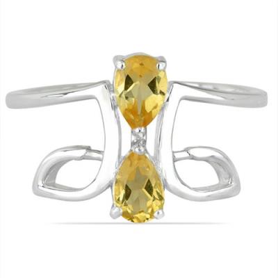 BUY NATURAL CITRINE GEMSTONE STYLISH RING IN 925 SILVER