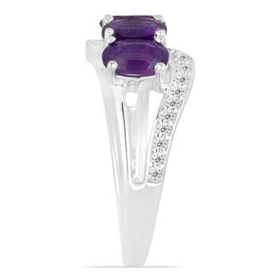BUY REAL AFRICAN AMETHYST GEMSTONE RING IN 925 SILVER