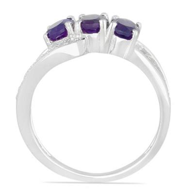 BUY REAL AFRICAN AMETHYST GEMSTONE RING IN 925 SILVER