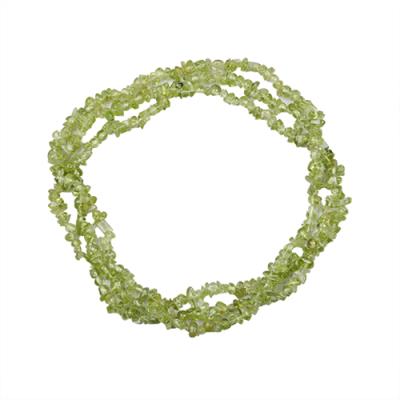 BUY STERLING SILVER NATURAL PERIDOT GEMSTONE NUGGET NECKLACE
