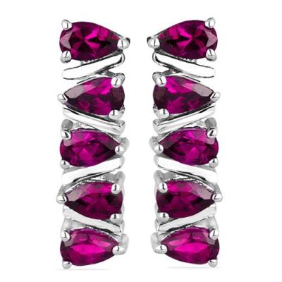 BUY NATURAL CHROME DIOPSITE MULTI GEMSTONE EARRINGS IN 925 SILVER