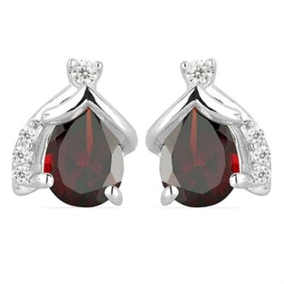 STERLING SILVER NATURAL LONDON BLUE TOPAZ GEMSTONE CLASSIC  EARRINGS