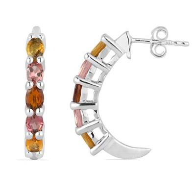 BUY NATURAL CHROME DIOPSITE GEMSTONE EARRINGS IN STERLING SILVER