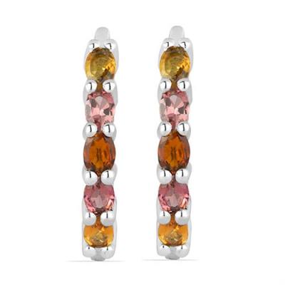 BUY NATURAL CHROME DIOPSITE GEMSTONE EARRINGS IN STERLING SILVER