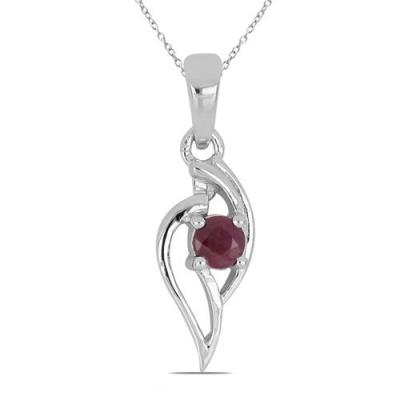 BUY REAL GARNET GEMSTONE PENDANT IN 925 SILVER