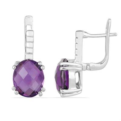 BUY STERLING SILVER NATURAL SMOKY GEMSTONE EARRINGS