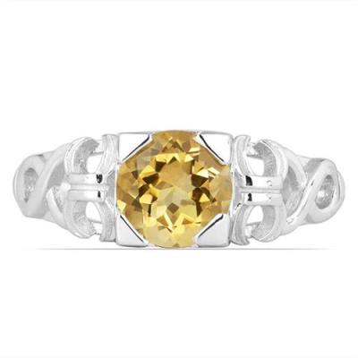 BUY NATURAL CITRINE GEMSTONE RING IN 925 SILVER