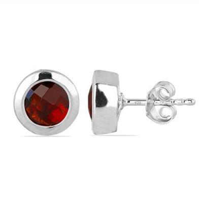 BUY NATURAL GARNET GEMSTONE EARRINGS IN 925 SILVER