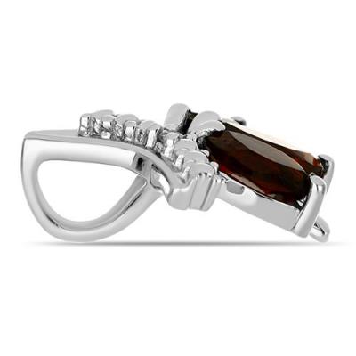 BUY NATURAL GARNET GEMSTONE LEAF PENDANT IN 925 STERLING SILVER
