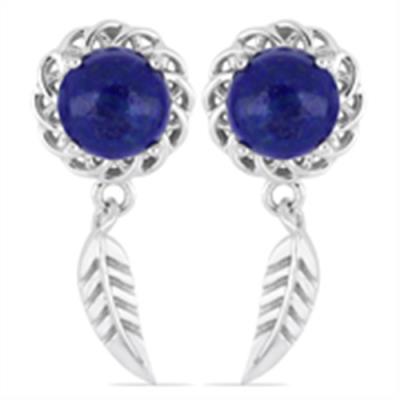 BUY 925 SILVER LAPIS LAZULI GEMSTONE STYLISH EARRINGS 