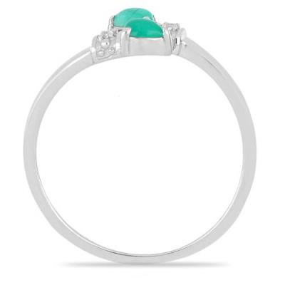 BUY NATURAL EMERALD GEMSTONE STYLISH RING IN 925 SILVER