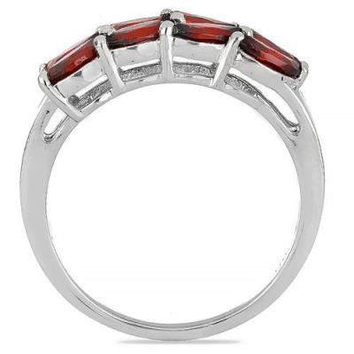 BUY 925 SILVER NATURAL GARNET GEMSTONE LEAF RING