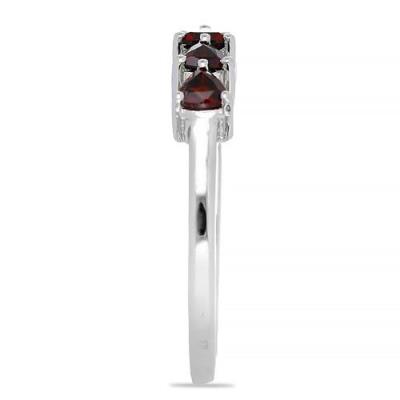 BUY GENUINE GARNET MULTI GEMSTONE STYLISH RING IN STERLING SILVER