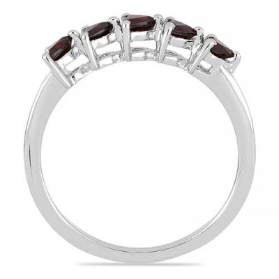BUY GENUINE GARNET MULTI GEMSTONE STYLISH RING IN STERLING SILVER