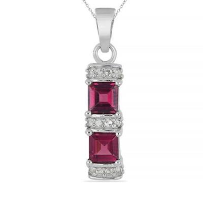 BUY NATURAL RHODOLITE GEMSTONE PENDANT IN 925 SILVER