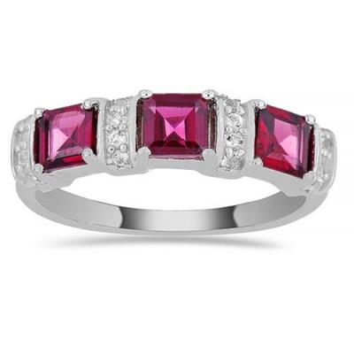 BUY REAL RHODOLITE GEMSTONE RING IN 925 SILVER