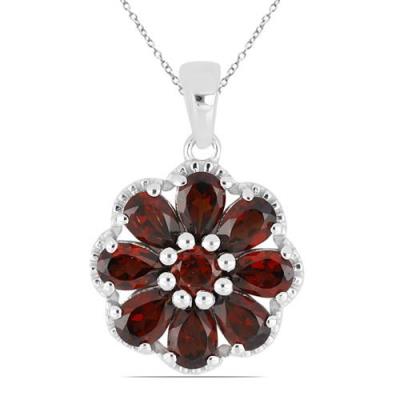 BUY 925 STERLING SILVER NATURAL GARNET GEMSTONE PENDANT