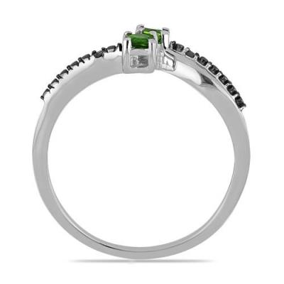 BUY 925 SILVER NATURAL CHROME DIOPSITE GEMSTONE STYLISH RING
