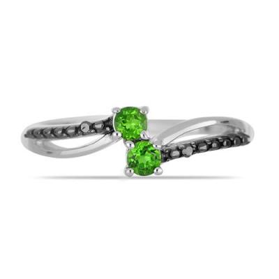 BUY 925 SILVER NATURAL CHROME DIOPSITE GEMSTONE STYLISH RING