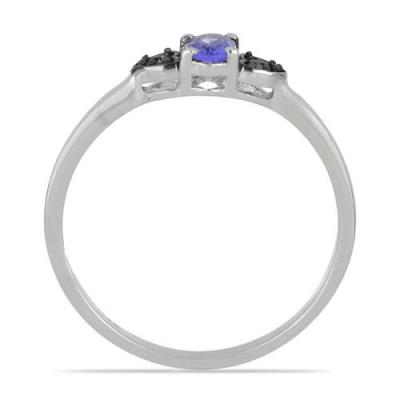 BUY STERLING SILVER NATURAL TANZANITE GEMSTONE CLASSIC  RING
