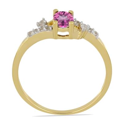 BUY 14K GOLD NATURAL PINK TOPAZ GEMSTONE CLASSIC RING