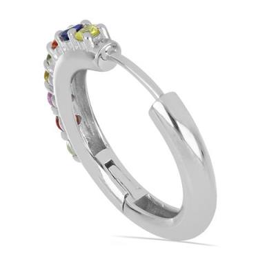 BUY 925 SILVER MULTI SAPPHIRE GEMSTONE EARRINGS