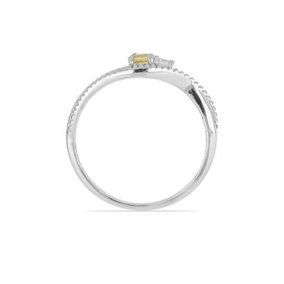 BUY 925 SILVER NATURAL YELLOW SAPPHIRE GEMSTONE CLASSIC RING