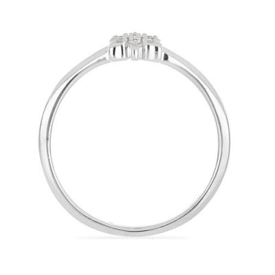 BUY STERLING SILVER REAL WHITE DIAMOND DOUBLE CUT GEMSTONE STAR RING