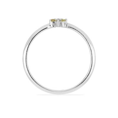 BUY 925 YELLOW DIAMOND DOUBLE CUT GEMSTONE RING IN 925 SILVER