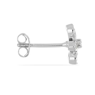 BUY NATURAL WHITE DIAMOND DOUBLE CUT GEMSTONE EARRINGS IN 925 SILVER