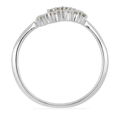 BUY STERLING SILVER NATURAL CHAMPEGNE DIAMOND DOUBLE CUT GEMSTONE RING