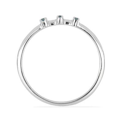 BUY 925 SILVER REAL BLUE DIAMOND DOUBLE-CUT GEMSTONE RING