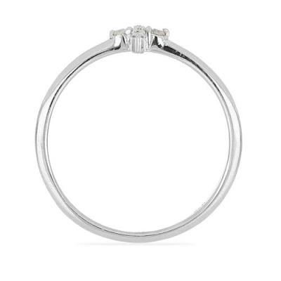 BUY REAL WHITE DIAMOND DOUBLE-CUT GEMSTONE RING IN 925 SILVER