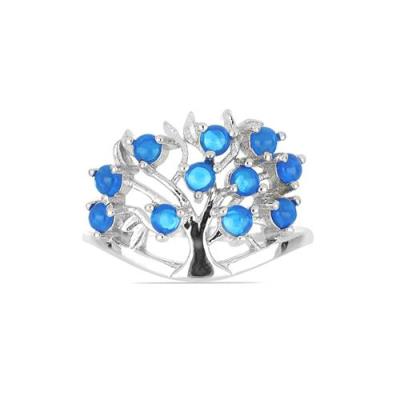 BUY 925 STERLING SILVER NATURAL BLUE ETHIOPIAN OPAL GEMSTONE RING