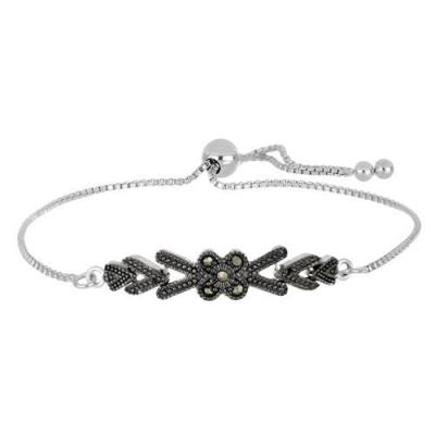 REAL AUSTRIAN MARCASITE GEMSTONE  BRACELET IN STERLING SILVER 