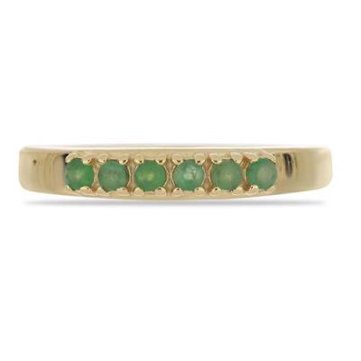 BUY STERLING SILVER NATURAL EMERALD CLUSTER RING