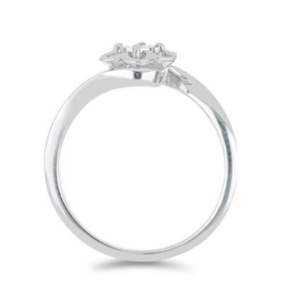 BUY NATURAL WHITE DIAMOND DOUBLE CUT GEMSTONE STYLISH RING IN 925 SILVER  