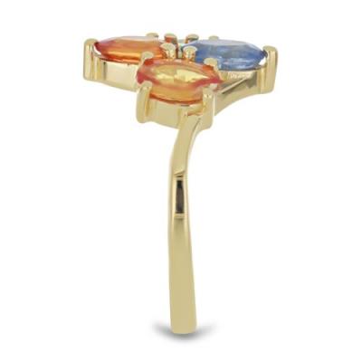 BUY 925 SILVER NATURAL MULTI SAPPHIRE GEMSTONE RING 