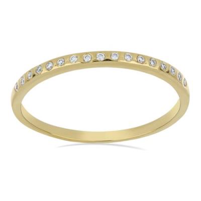 BUY DIAMOND DOUBLE CUT GEMSTONE RING IN 14K GOLD 