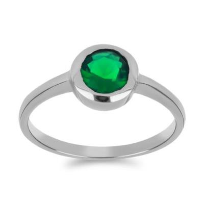 BUY STERLING SILVER NATURAL GREEN ONYX GEMSTONE RING 