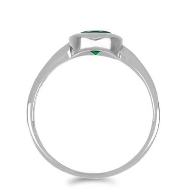 BUY STERLING SILVER NATURAL GREEN ONYX GEMSTONE RING 