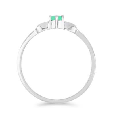 BUY 925 STERLING SILVER NATURAL EMERALD GEMSTONE RING 